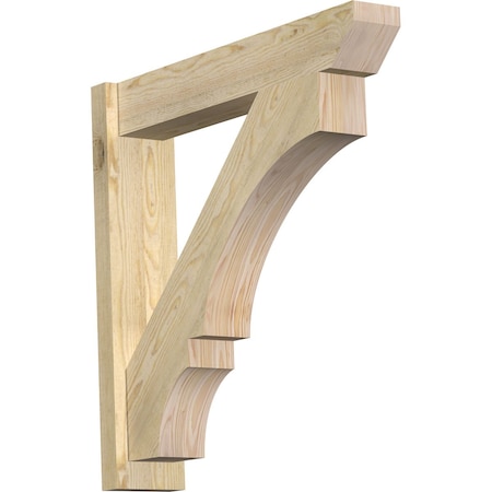 Ekena Millwork Balboa Slat Rough Sawn Outlooker, Douglas Fir, 6"W x 30"D x 30"H OUT06X30X30BOA06RDF